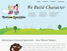 Tablet Screenshot of costumespecialists.com